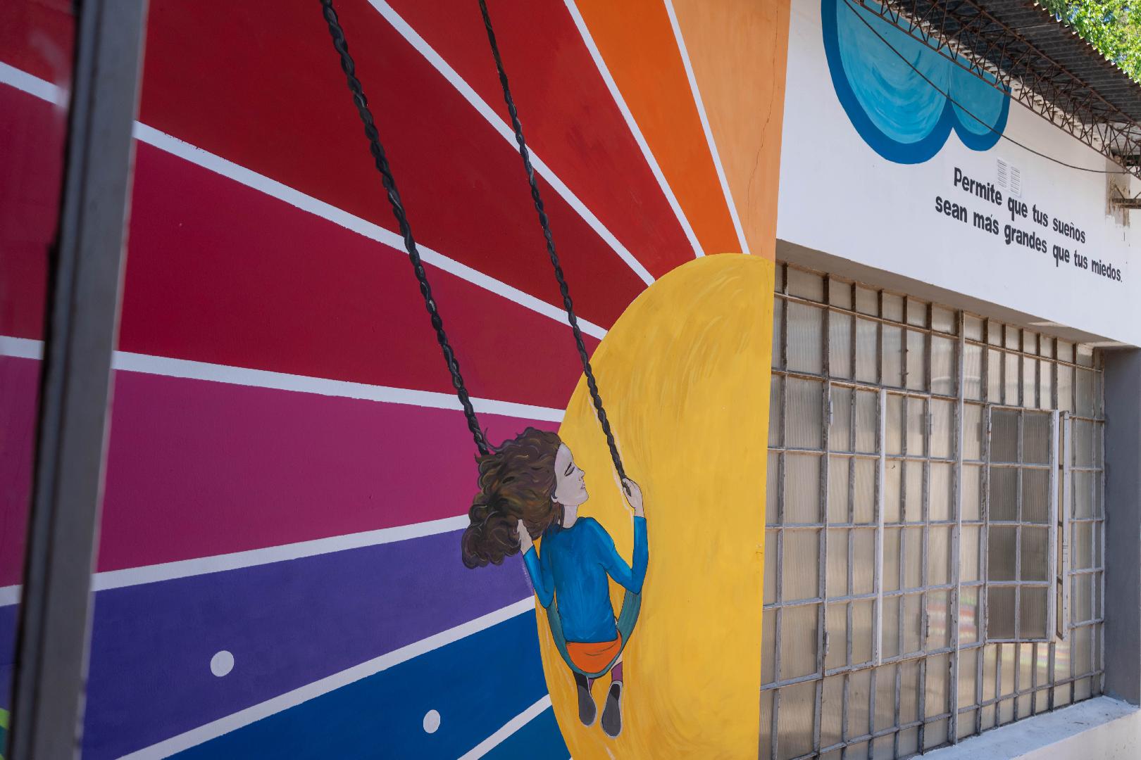 Inauguraron un mural en el Hospital