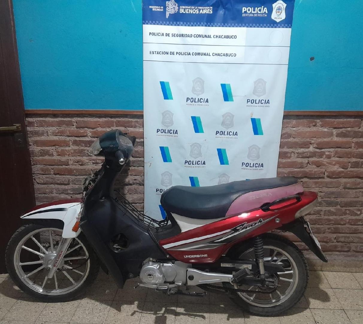 Una motocicleta fue recuperada