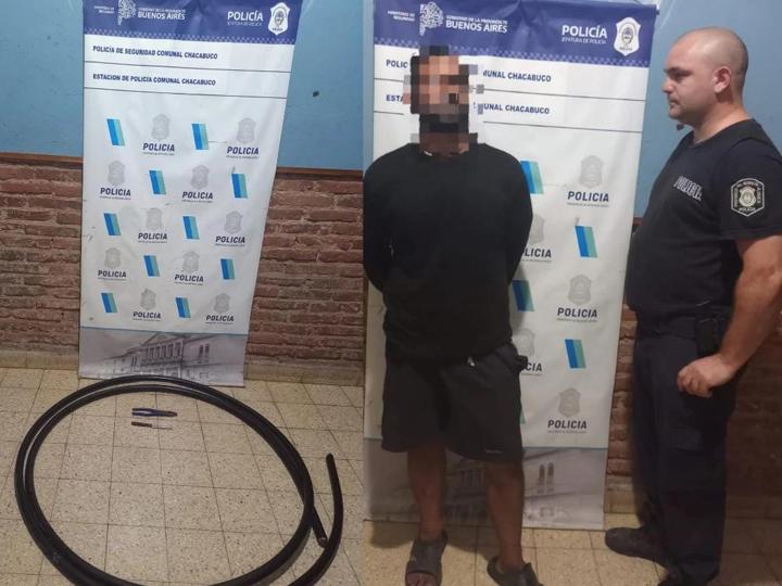 Otro robacables aprehendido