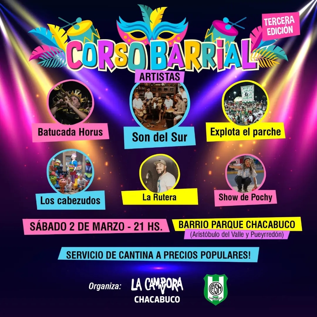 Corso en el barrio Parque Chacabuco