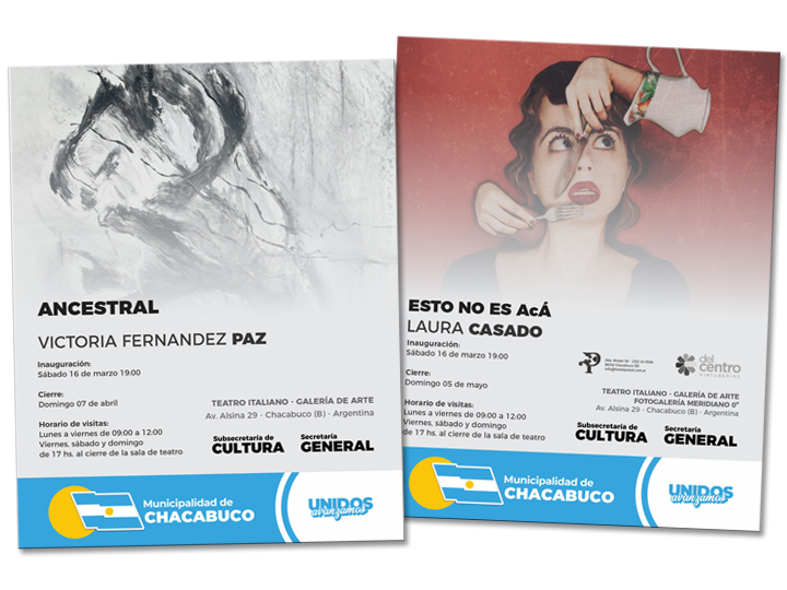 Inauguración de muestras de arte en la Galería
