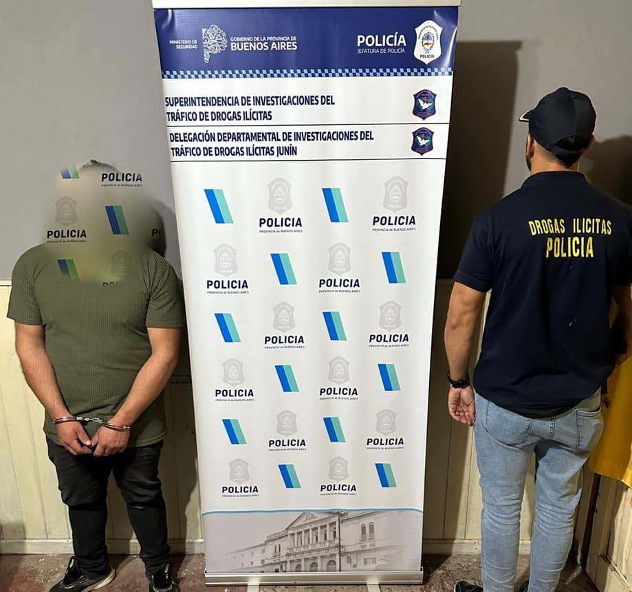 Un juninense fue detenido en Chacabuco con cocaína proveniente de un cartel narco peruano
