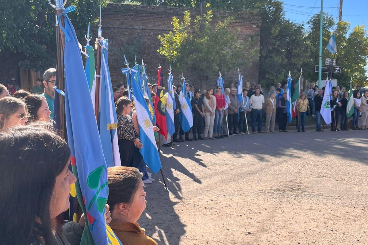 El acto en la localidad de Rawson