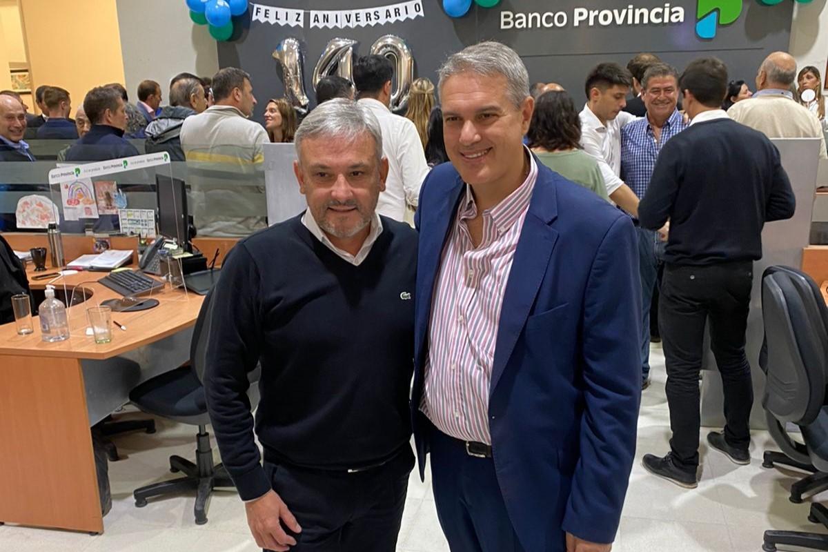 El intendente Darío Golía en el aniversario del Banco Provincia