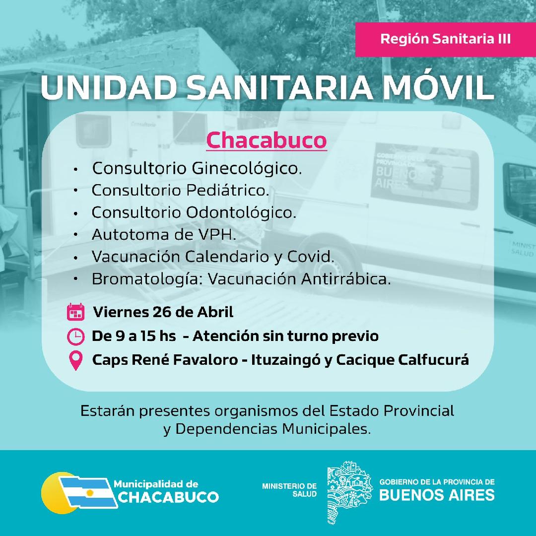 Unidad Sanitaria Móvil en Chacabuco