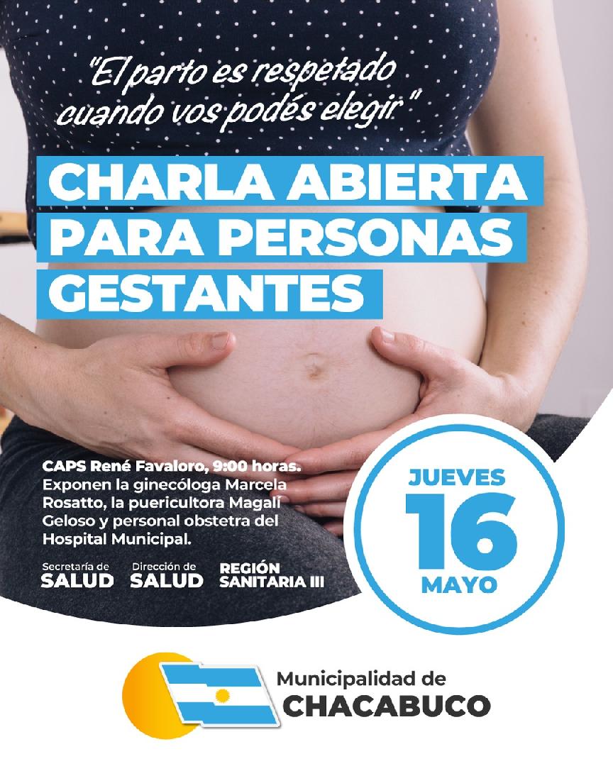 Charla abierta y vacunación gratuita para embarazadas