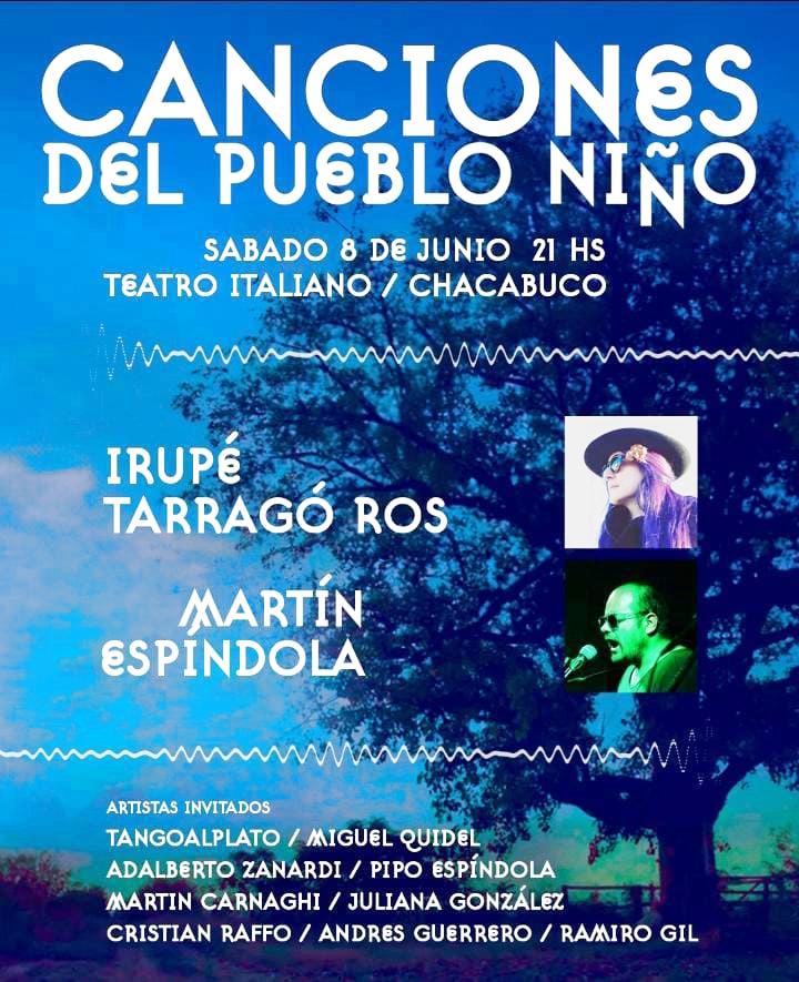 'Cuca' Espindola presentará en Chacabuco 'Canciones del Pueblo Niño'