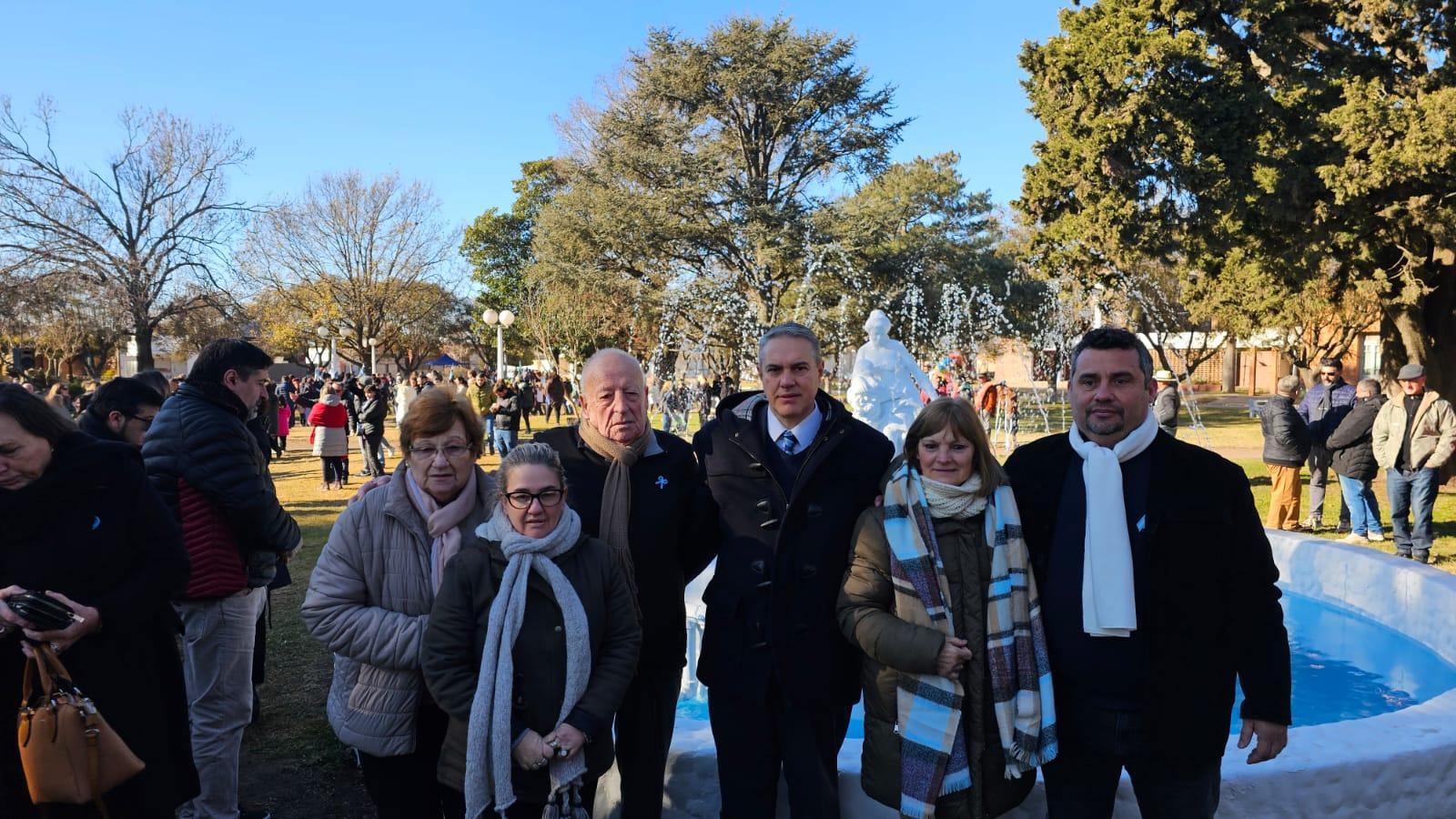 Revive la fuente de la Plaza San Martín de la localidad de O'Higgins