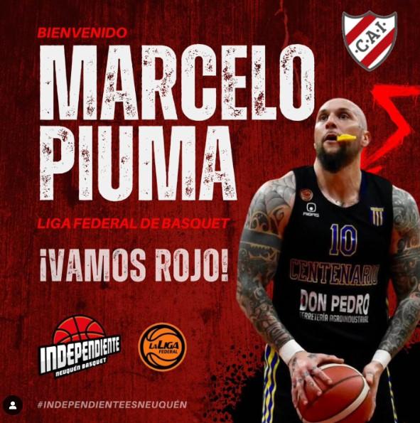 Marcelo Piuma jugara en Independiente de Neuquén