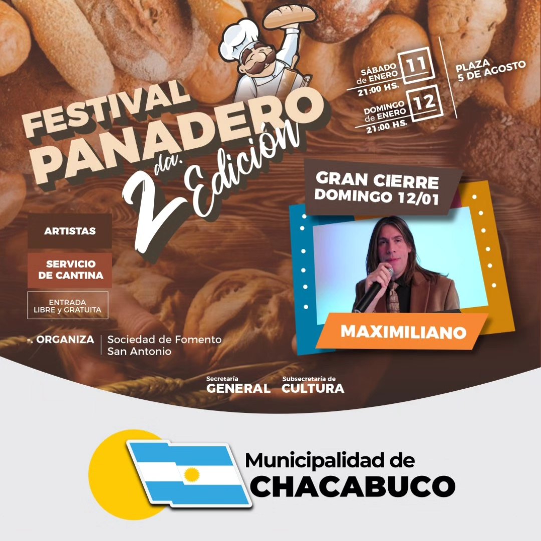 Sabor y música en el 2° Festival del Panadero