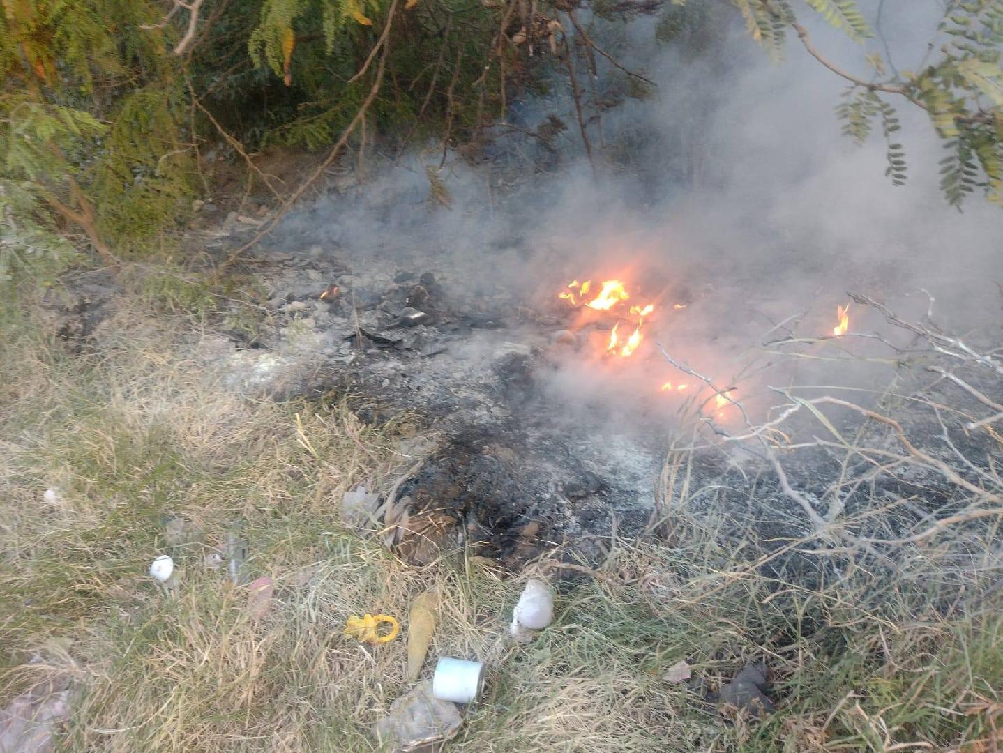 Agentes de Control urbano detuvieron un principio de incendio de pastizales
