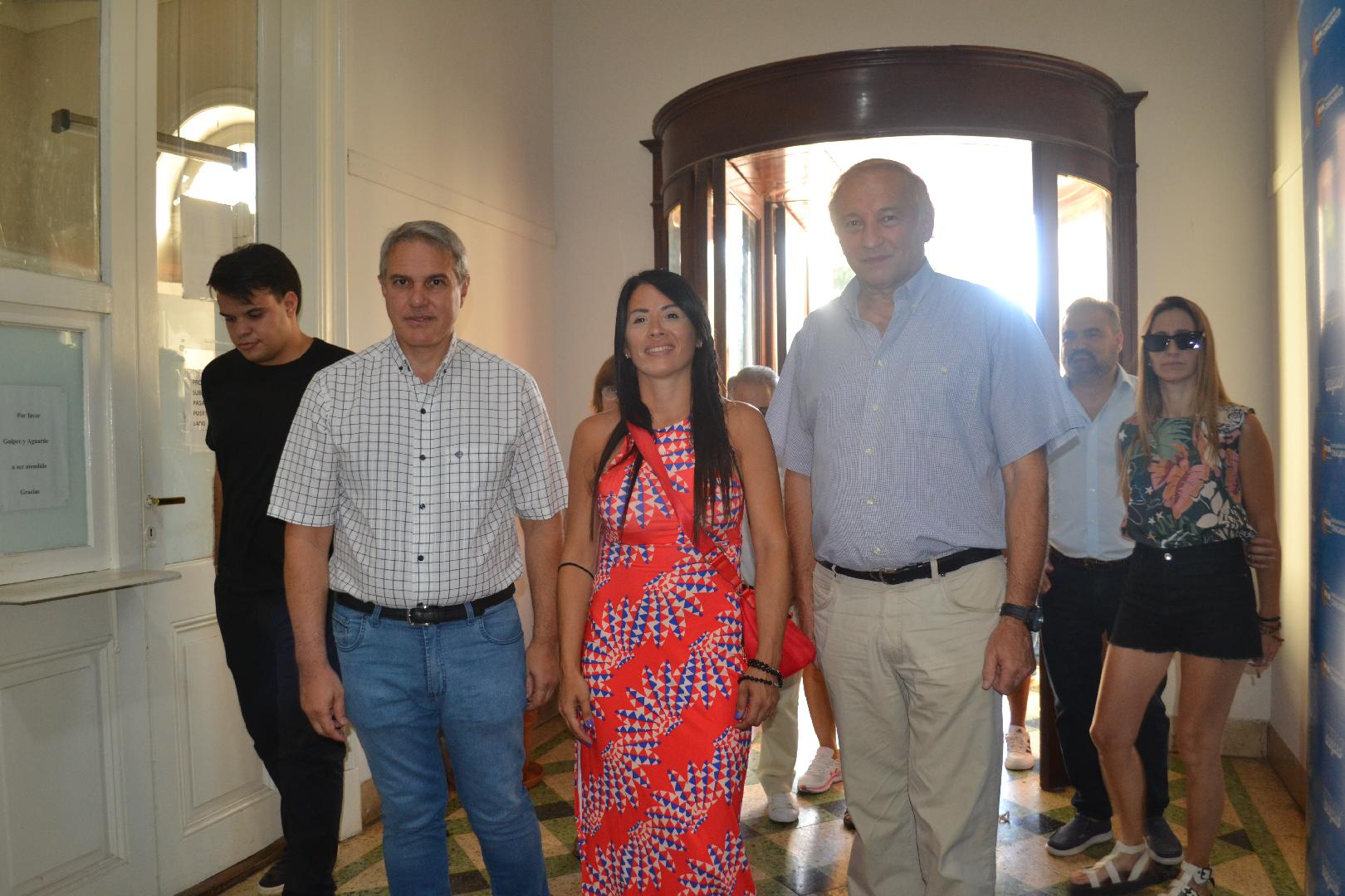 Leda fue recibida por Dario Golia en su despacho