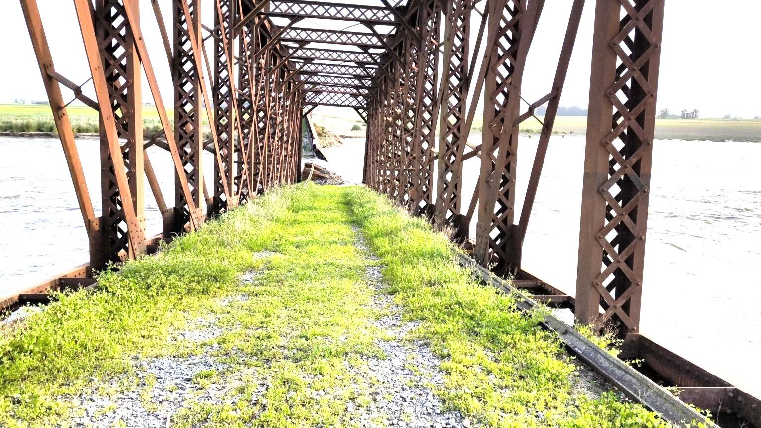 Derrumbe y alerta por puentes en el curso del río Salado