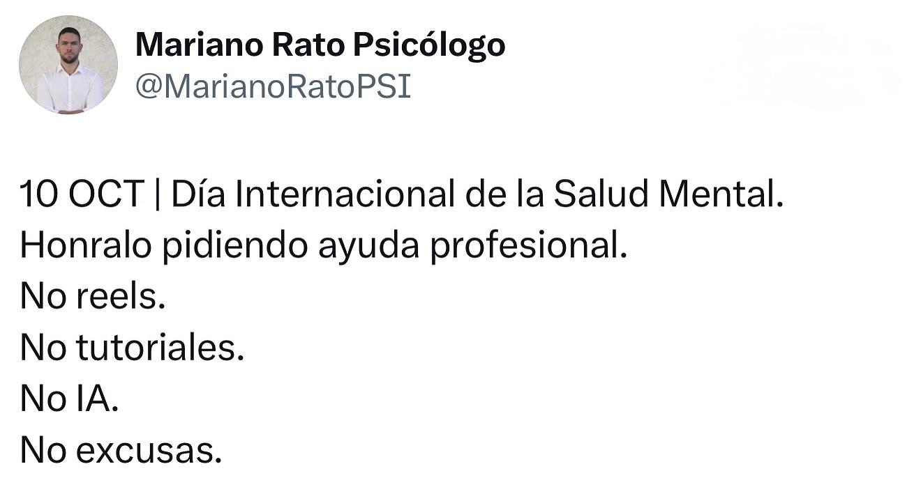 Día Internacional de la Salud Mental: una responsabilidad de todos