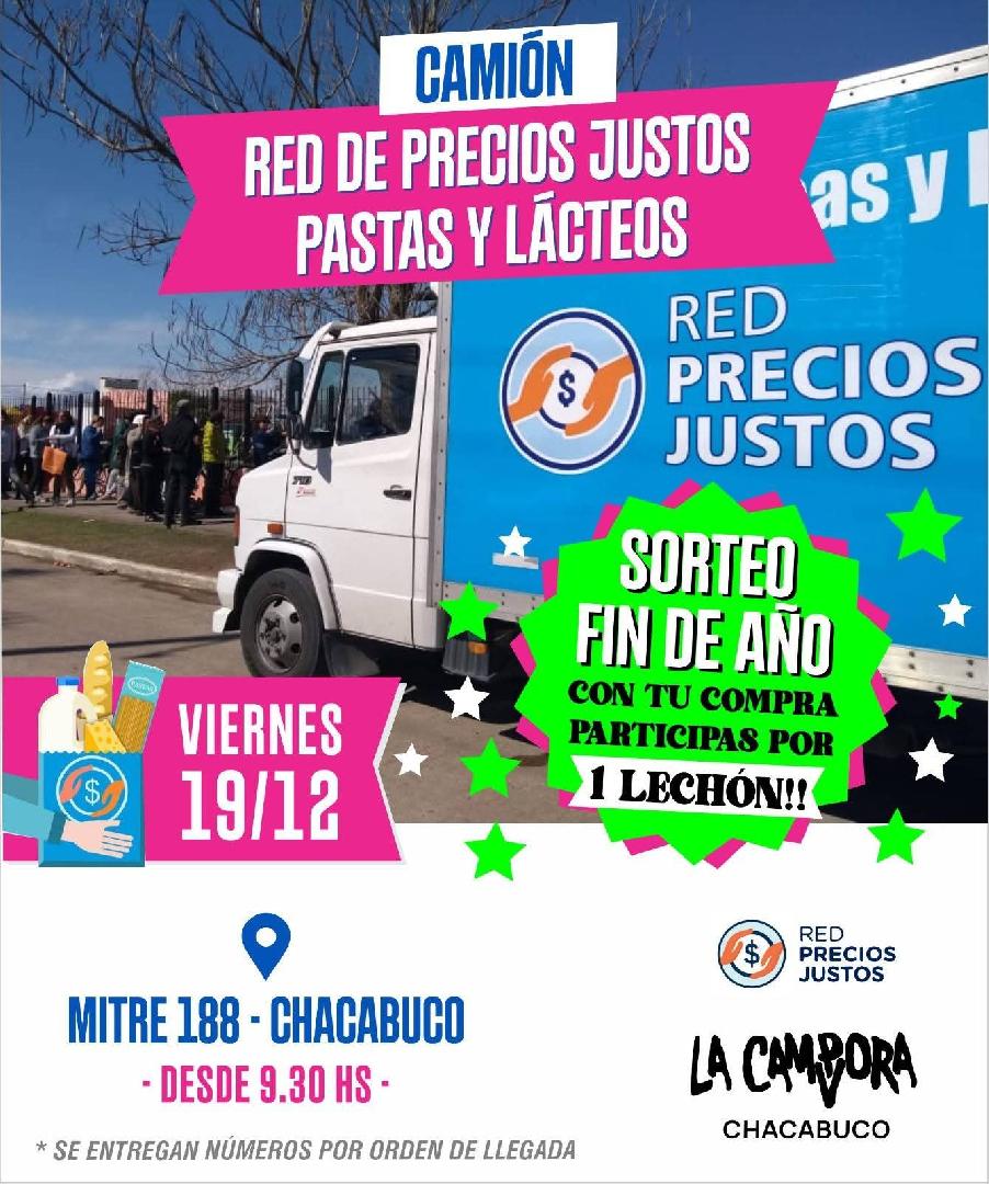 Vuelve el camión de Pastas y Lácteos a La Cámpora