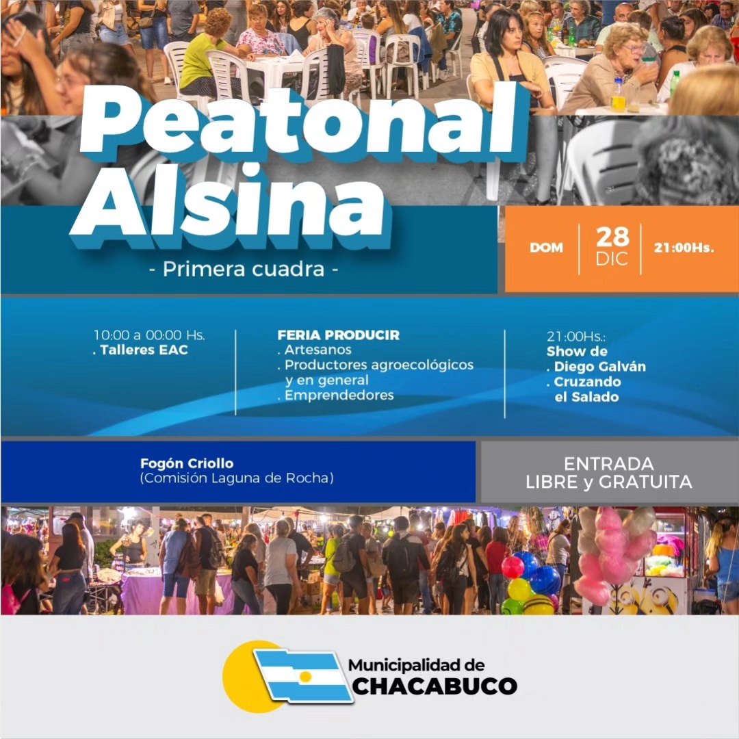La Peatonal Alsina con música en vivo, feria y actividades para toda la familia