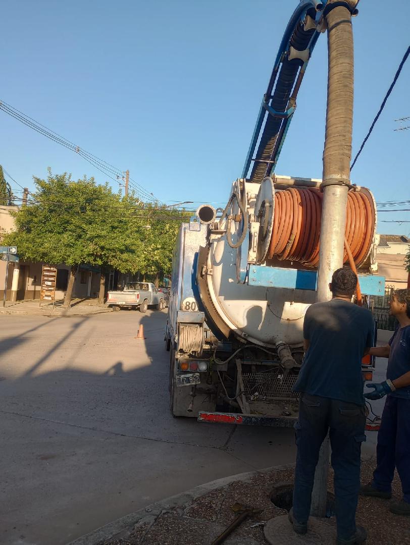 Limpieza de troncales de la red de cloacas