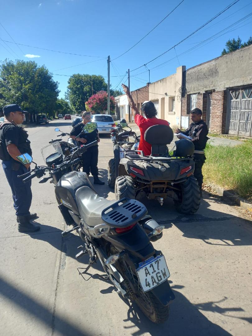 Varias motocicletas y un cuatriciclo retenidos en los operativos de fin de semana