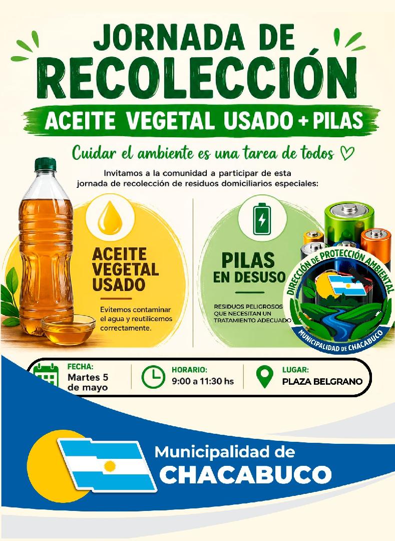 Jornada de recolección de aceite usado y pilas