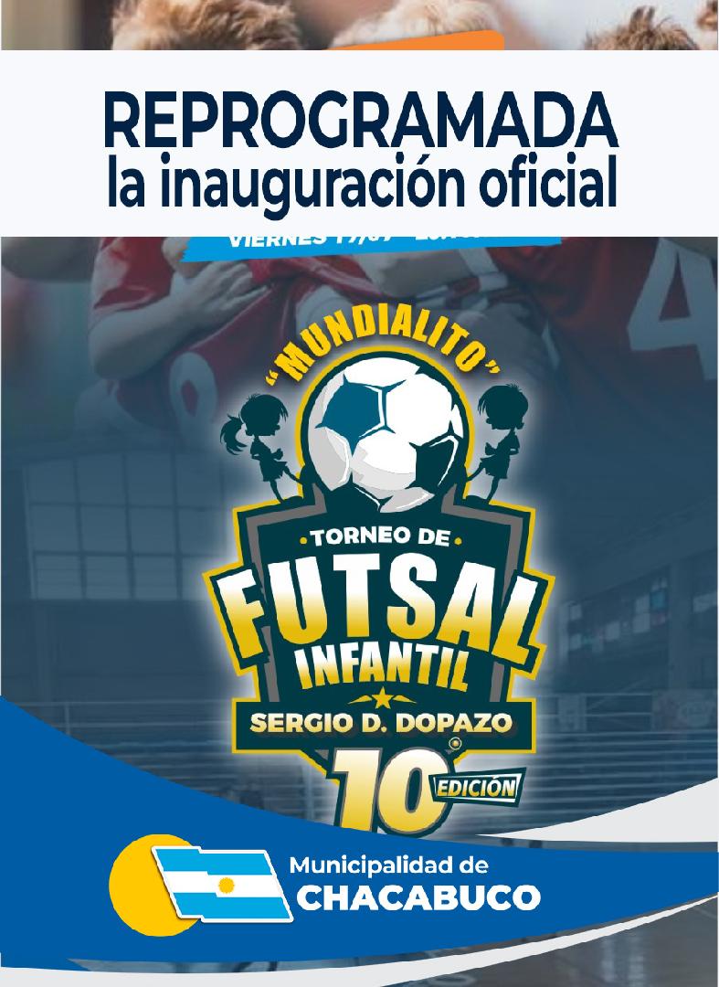 La inauguración del Torneo de Futsal Infantil fue postergada 