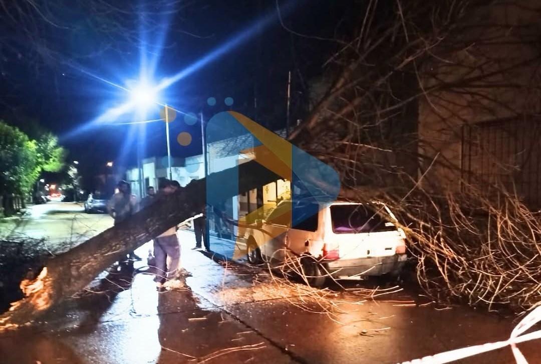 La tormenta provocó importantes daños en Salto