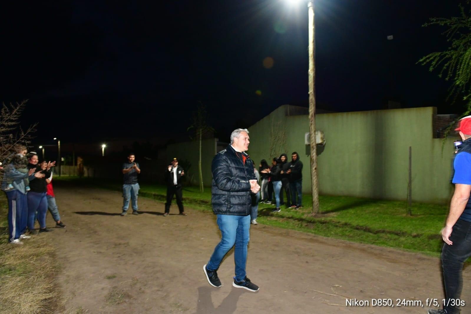 Golía inauguró 14 nuevas cuadras de iluminación LED 