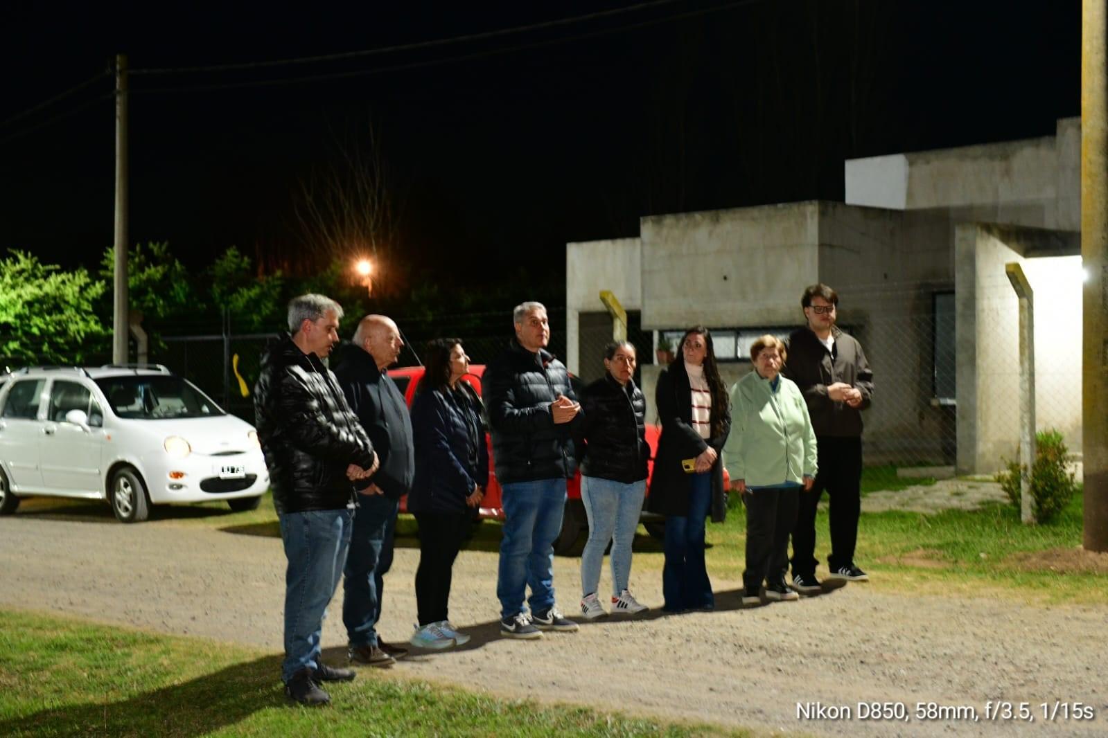 Golía inauguró seis cuadras más de luminarias LED