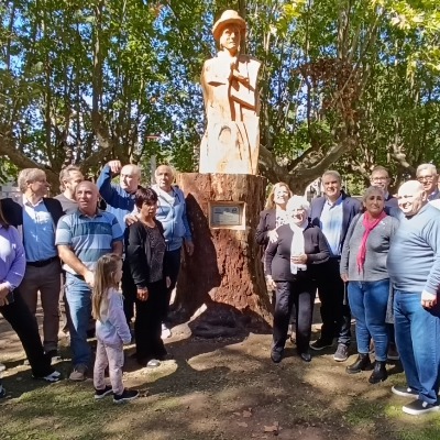Rawson honró a su héroe gaucho: monumento a Zacarías Martínez